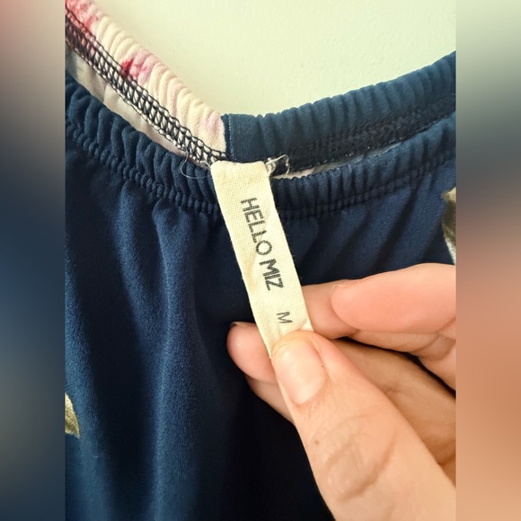 Hello MIZ Navy Floral Off-Shoulder Maxi Dress - Picture 5 of 5